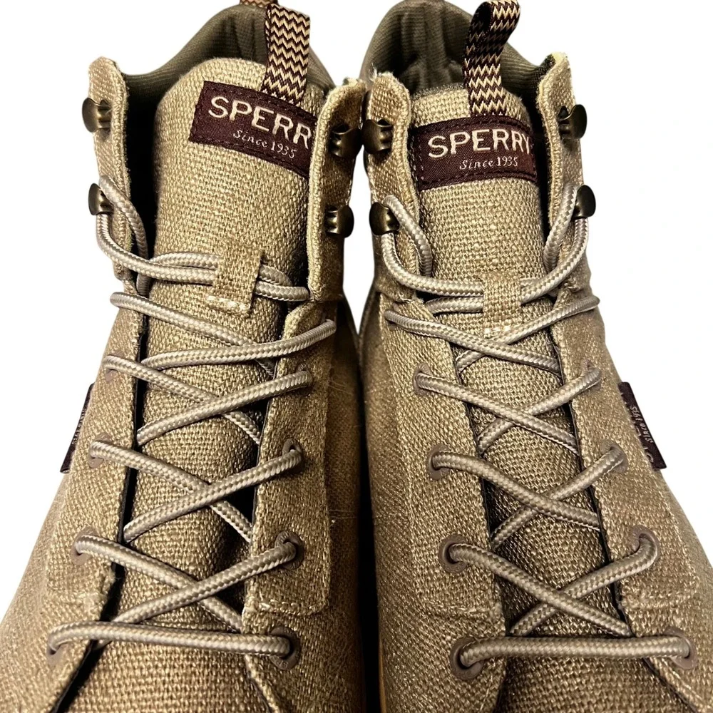 Sperry SeaCycled Striper II Baja High Top Sneakers Men's 11.5 Taupe NEW STS25248